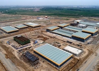 呼和浩特金山新能源汽車產(chǎn)業(yè)園一期廠房主體結(jié)構(gòu)全面完工